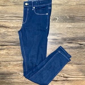Express blue Jean stretch legging mid rise